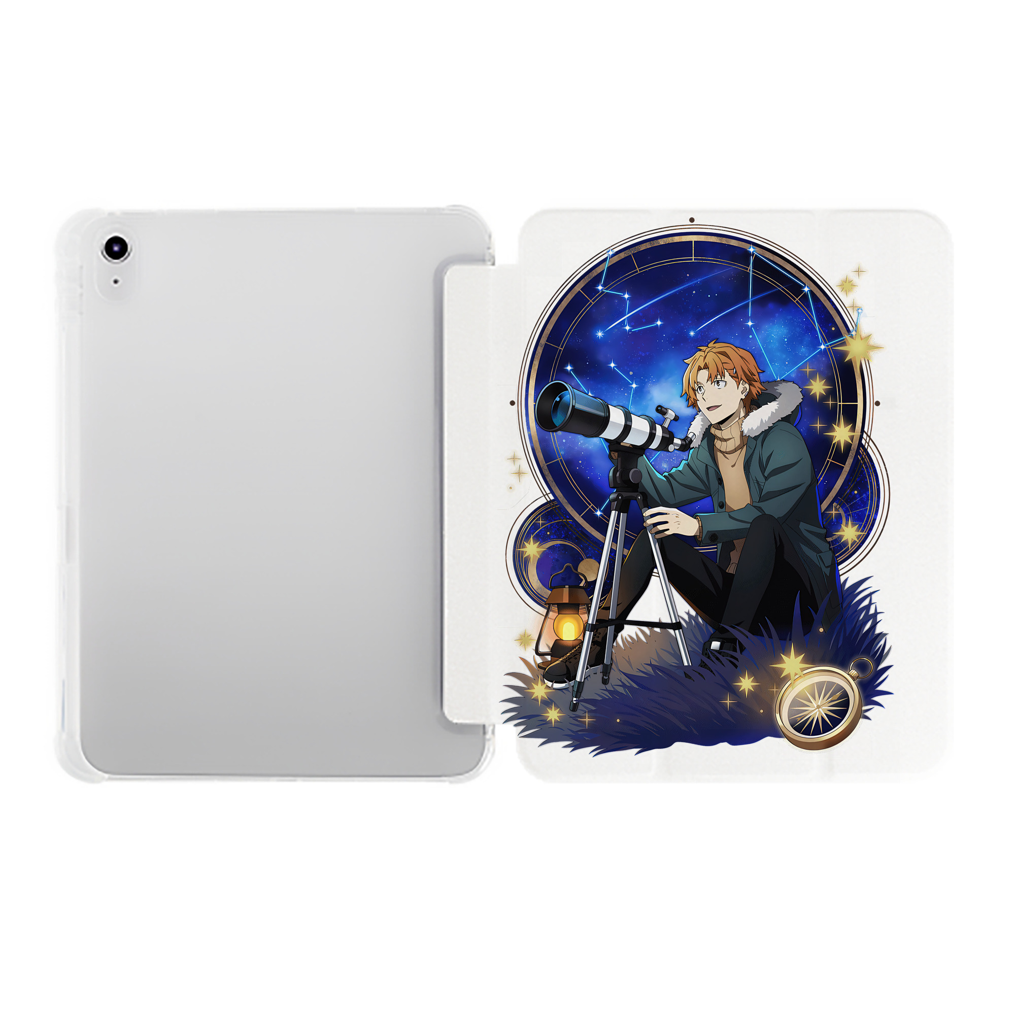 （画像用） 文豪ストレイドッグス Bungo Stray Dogs IPad ケース ペン収納付き 三つ折りスタンド PUレザー×シリコン 対応機種9.5/10.5/10.9インチ